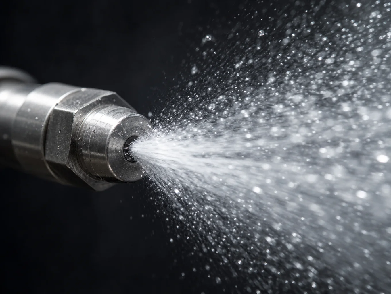 Bicos de pulverização industrial submetidos a testes de resistência