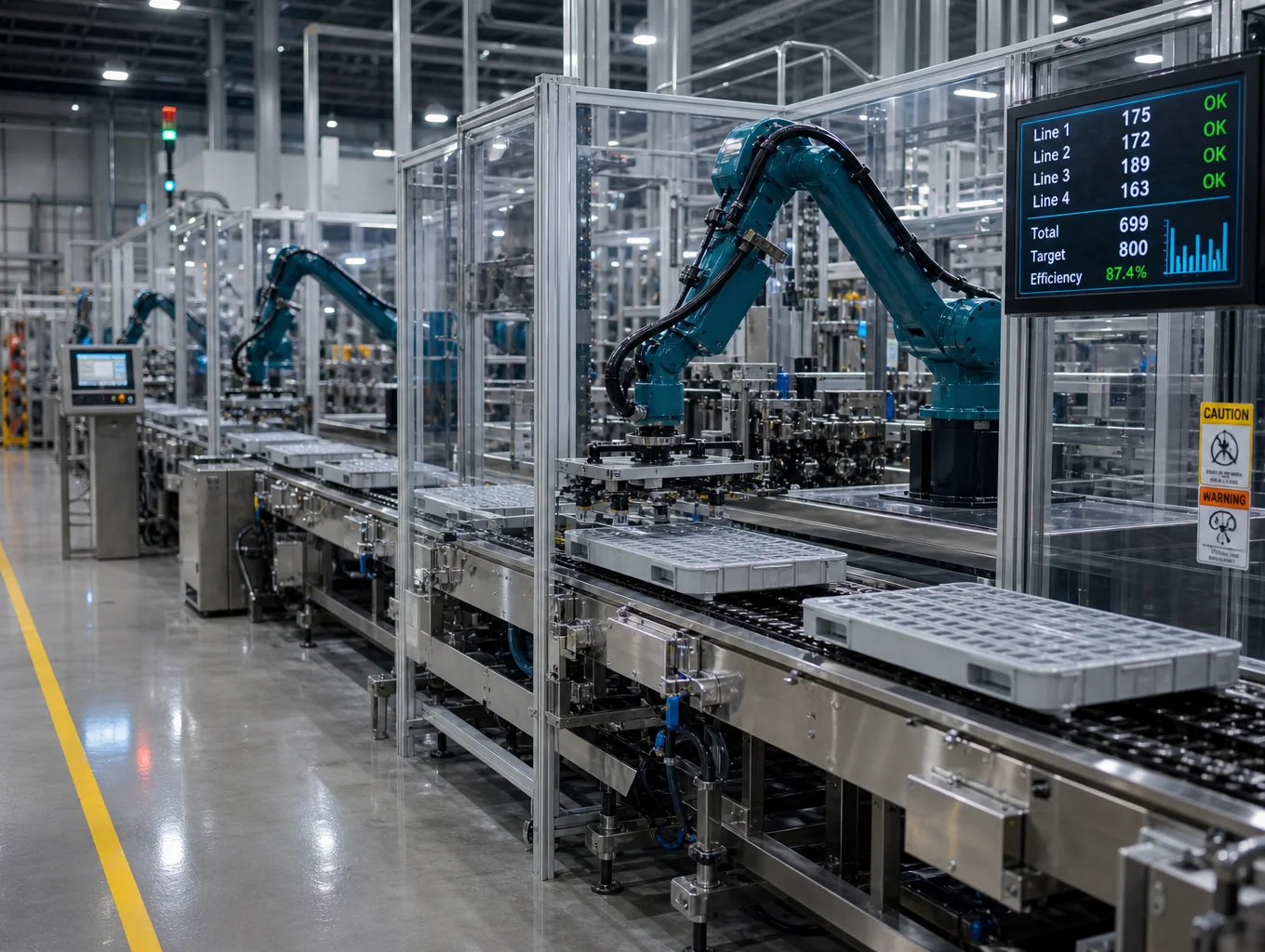 Equipamento de pulverização automatizado em linha de montagem
